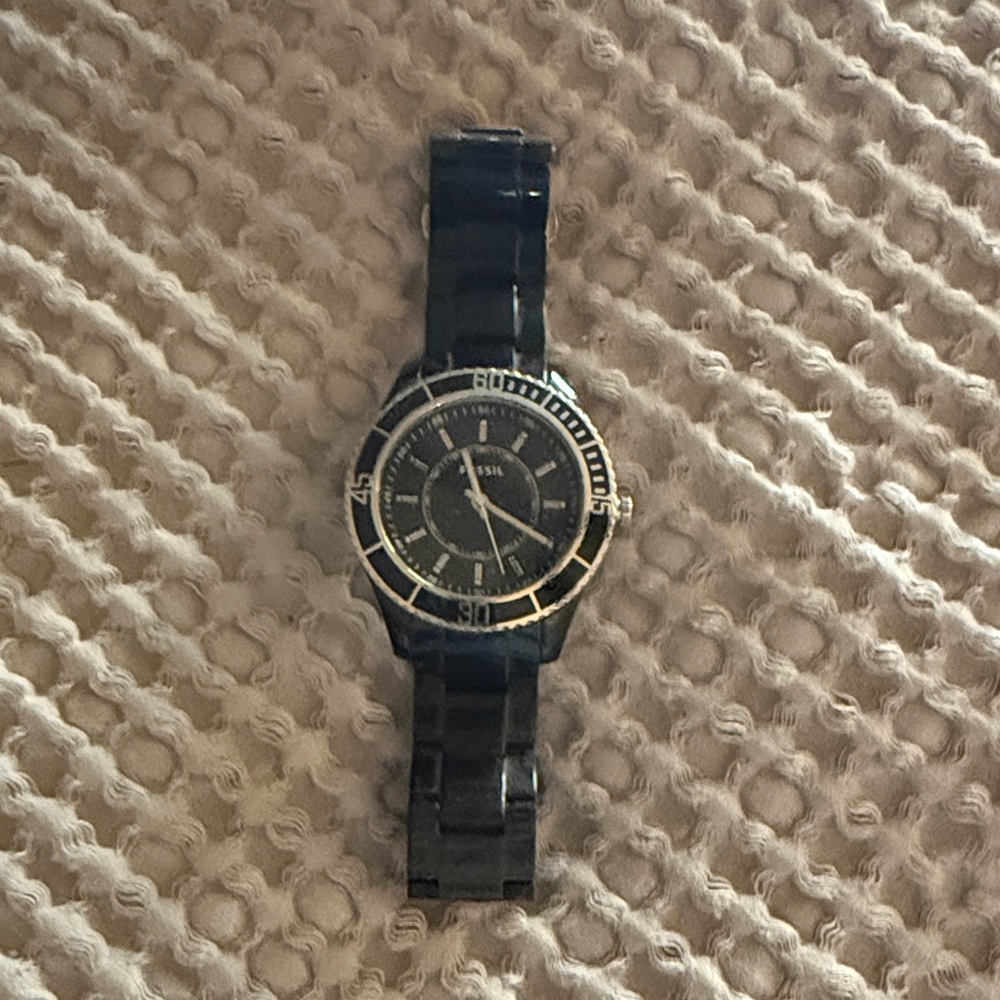 Fossil Black Watch with Silver Detailing